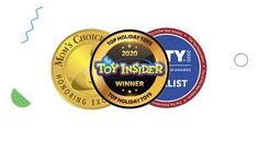 the top insider winner badge is shown in three different colors and sizes, along with an award