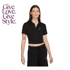 in stock Women's Sportswear, Polo Top, Sportswear Women, Short Sleeve Polo, Nike Women, Pick Up, In Store, Buy Online, Black White