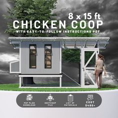 the chicken coop with easy - to - follow instructions is on sale for $ 15