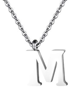 PRICES MAY VARY. ALPHABET INITIAL PENDANT NECKLACE: Wearing a Monogram Necklace is a classic way to make a statement! Show off your first name, your new last name, lover's name, or even alma mater! MEANINGFUL GIFT FOR WOMEN: Delicate silver-tone on stainless steel is the classical and favoriate color for fashionate.It means that neither friendship nor love will fade over time. Packaged in a soft jewelry bag, ready for gift giving. Perfect bridesmaid gifts, sister gifts, friendship gifts. PREMIUM Silver Letter Print Necklace For Mother's Day, Silver Necklaces With Letter Print For Mother's Day, Silver Necklace With Letter Print For Mother's Day, Gifts Sister, Soft Jewelry, Letter Necklace Silver, Silver Initial Necklace, Real Gold Necklace, Alphabet Pendant