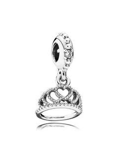 PANDORA Dangle Charm - Sterling Silver & Cubic Zirconia Hearts Tiara, Moments Collection Pandora Jewelry Box, Diy Jewelry To Sell, Pandora Hearts, Jewelry Pendants