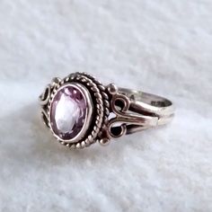 This Ring Was Part Of My First Wholesale Order Over 20 Years Ago. True Vintage But Never Worn. The Ornate Metal Work Is All Artisan Crafted In Bare Sterling Silver. Great For Stacking. Amethyst Is The Birthstone For February Elegant Silver Amethyst Ring With Stone Setting, Spiritual Silver Amethyst Ring In Sterling Silver, Silver Sterling Silver Amethyst Ring Gift, Oval Amethyst Ring In Silver, Oval Silver Amethyst Ring, Silver Amethyst Ring, Spiritual Birthstone, Spiritual Silver Amethyst Ring, Nickel-free Silver Amethyst Ring In Sterling Silver, Adjustable Hallmarked Silver Amethyst Ring