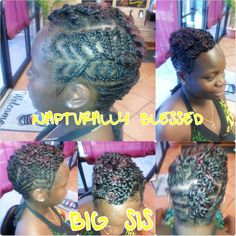 Natural hair pincurl updo Big Sis