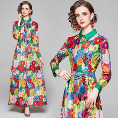 Floral Long Sleeve Vintage Print Long Dress




Size


Bust


Waist


Length


Sleeve


Shoulder


Hip







CM


CM


CM


CM


CM


CM




M


92

76
136
51
38
-



L


96

80
137
52
39
-



XL


100

84
138
53
40
-



XXL


104

88
139
54
41
- Green Long Sleeve Maxi Dress With Vibrant Print, Colorful Long Sleeve Floral Print Dresses, Spring Long Sleeve Multicolor Print Midi Dress, Long Sleeve Multicolor Print Midi Dress For Spring, Spring Multicolor Print Long Sleeve Midi Dress, Colorful Long Sleeve Spring Dresses, Colorful Long Sleeve Dresses For Spring, Fitted Multicolor Maxi Dress For Spring, Multicolor Long Dresses For Spring