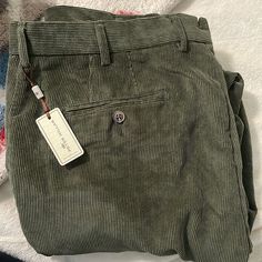 New With Tags Green Corduroy Dress Pant 36x34 Golf Preppy, Casual Khaki Pants, Brown Chinos, Tan Chinos, Blue Chinos, Khaki Chinos, Flannel Pants, Peter Millar, Golf Pants