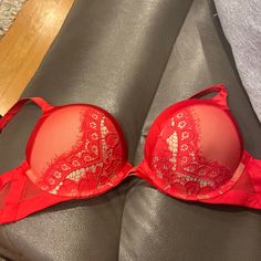 Victoria’s Secret Bombshell Bra. Size 34b. Only Worn Twice, Like Brand New. Red With Net Detail On The Straps And Lace On The Cups.. Very Padded, It Will Give The Illusion Of Two Cup Sizes Up!! Elegant Red Bra Partially Lined, Elegant Red Partially Lined Bra, Victoria's Secret Red Lined Bra, Elegant Red Victoria's Secret Bra, Cup Sizes, Padded Bra, Padded Bras, Women's Intimates, Victoria’s Secret