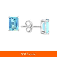 in stock Aquamarine Studs, White Gold Studs, White Gold Earrings Studs, White Gold Jewelry, Aqua Marine, Fine Jewellery Earrings, Gold Studs, Gold Earrings Studs, 9 And 10