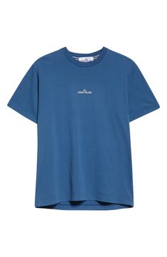 Washed and faded to old-favorite perfection, this T-shirt made of soft cotton sports a small logo on the chest and a relaxed, wear-everywhere fit. 27 1/2" length (size Medium) Crewneck Short sleeves 100% cotton Machine wash, line dry Imported Designer Clothing Sporty Washed Blue Relaxed Fit Top, Sporty Relaxed Fit T-shirt With Embroidered Logo, Blue Athleisure T-shirt For Everyday, Blue Relaxed Fit T-shirt With Embroidered Logo, Blue Relaxed Fit T-shirt With Logo, Sporty T-shirt With Embroidered Logo, Relaxed Fit, Sporty Blue Tops With Logo, Casual Blue Top With Logo, Relaxed Fit Crew T-shirt With Embroidered Logo