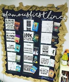 a bulletin board that has some writing on it with pictures and words attached to it