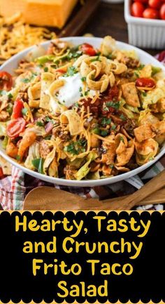 hearty tasty and crunchy frito taco salad