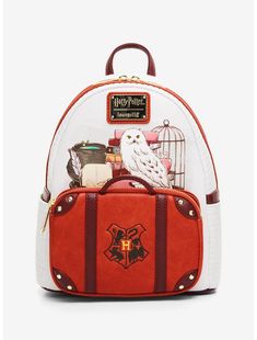 Loungefly Harry Potter Hedwig Suitcase Mini Backpack - BoxLunch Exclusive A Letter Design, Harry Potter Bag, Harry Potter Backpack, Loungefly Purse, Loungefly Mini Backpack, Harry Potter Hedwig, Harry Potter Items, Cute Mini Backpacks, Harry Potter Merchandise