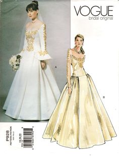 a woman's wedding dress with long sleeves and an open back, on the cover of a magazine