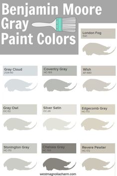 the different shades of gray paint that you can use to decorate your walls and floors