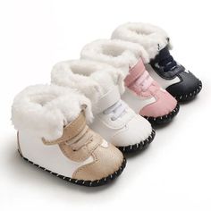 Size Sole Length Baby Age US Size 1 11cm 0-6 Month Baby US Size 2 12cm 6-12 Month Baby US Size 3 13cm 12-18 Month Baby   Notes: 1. Please allow 1-2 CM differs due to manual measurement. The recommended age is just for your reference, Please measure your baby’s foot length to choose the right size for your baby because of the different measurement methods 2. Real color may slightly different from pictures due to computer screen's resolution, brightness, contrast etc.  Have a nice shopping day! Fleece Boots, Winter Heels, Warm Boots, Baby Boots, Comfortable Boots, Baby Boy Shoes, Crib Shoes, Boot Socks, Baby Winter