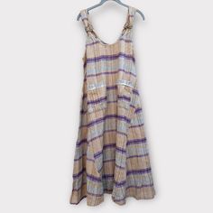 New With Tags, Harper Striped Dress Size Xs From Free People. No Flaws. Thick Fabric In A Mustard And Lavender Color Combination. 17” Pit To Pit 46” Length Summer Purple Dresses With Pockets, Casual Purple Dresses With Pockets, Lace Hem Dress, Free People Boho Dress, Free People Slip Dress, Black Cutout Dress, Summer Shift Dress, High Low Midi Dress, Red Boho