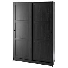 a tall wooden cabinet with two doors