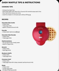 the instructions for waffles and instructions on how to make them in this recipe