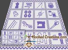 a cross stitch pattern with the words hooked creations on it and an image of a monkey