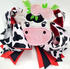 Cow farm barnyard hair bow over the top hair bow baby's hair bow girls hair bow farm caw barnyard birthday Girls Hair Bow, Cow Farm, Barnyard Birthday, Apple Theme, Star Headband, Baby Hair Bows, Farm Birthday, Girl Hair Bows, Birthday Photoshoot