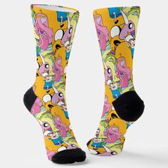 Check out Lady Rainicorn and Princess Bubblegum with Finn and Jake! Lady Rainicorn, Finn And Jake, Finn Jake, Princess Bubblegum, Anime Accessories, Adventure Time Art, Time Art, Bubble Gum, Adventure Time