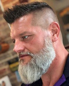 Ducktail Beard, Beard And Mustache Styles, Older Mens Hairstyles, Mohawk Hairstyles Men, Men Over 50, Beard Haircut, Mustache Styles