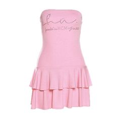 Please refer to our sizing chart for a guideline when choosing a size. 5 business days order processing time. 90% polyester 10% spandex. Pink Fitted Strapless Ruffle Dress, Backless Solid Mini Dress With Ruffles, Solid Backless Mini Dress With Ruffles, Fitted Solid Mini Dress With Ruffles, Solid Fitted Ruffle Dress For Spring, Fitted Strapless Ruffle Dress In Flirty Style, Feminine Fitted Strapless Mini Dress, Spring Backless Ruffled Strapless Dress, Chic Fitted Strapless Dress With Ruffle Hem