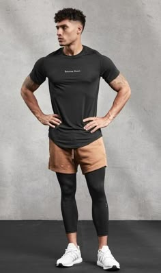 Active Wear Mens Style, Work Out Clothes Men, Men Training Outfit, Men's Gym Wear, Men's Gym Outfits, Men Activewear Fashion, Active Wear Outfits Men, Men’s Activewear, Men Sportswear Outfits