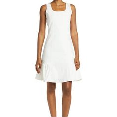 Beautiful White Color Summer Dress. 72% Cotton, 25% Polyester, 3% Spandex. Size Is M. Spring White Mini Dress With Flattering Silhouette, White Mini Dress With Flattering Silhouette For Spring, Elegant Mini Dress For Daytime, Fitted A-line Daytime Dress, Daytime A-line Fitted Dress, Daytime Fitted A-line Midi Dress, Fitted A-line Midi Dress For Daytime, Fitted A-line Dress For Daytime, Feminine Fitted Midi Dress For Daytime