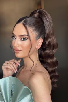 Easy Bun Hairstyles For Long Hair, Sleek Ponytail Hairstyles, Hollywood Hair, Easy Bun Hairstyles, Long Hair Wedding Styles, Prom Hairstyles For Long Hair, Hair Ponytail Styles, Hairstyle Look