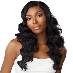 Sensationnel Bare Luxe Glueless HD Lace Front Wig - Y-PART FANA COLOR SHOWN: 1BBRAND: SensationnelTYPE: Lace Front WigSTYLE: Loose WaveMATERIAL: Synthetic HairLENGTH: 23"HEAT RESISTANT: YesDYE/BLEACH/PERM: NoDESCRIPTION: Loose deep waves Non-lift Melt Bare Luxe Lace™ Extra Transparent Bare Luxe Lace™ Clean, pre-plucked hairline with baby hairs True Glueless wig Deeper and Wider Y-shaped parting. Dissipates light for a non-reflective matte finish Stronger reinforced tear-resistant lace material N Glueless Wig, Baby Hairs, Permanent Hair Dye, Synthetic Lace Wigs, Human Braiding Hair, Synthetic Hair Extensions, Half Wigs, Lace Material, Headband Wigs