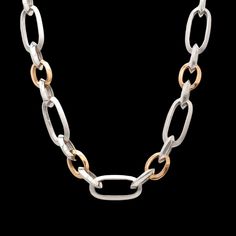 Platinum & Rose Gold Chain by Jewelove Heavy platinum chain for men. Metal : Platinum & 18k Rose Gold  Platinum Purity : 95% Gold Purity : 18k Purity Mark : Pt 950 & 18K Length : 20 / 22 / 24 inches (can be customised on order) Estimated Weight : 40 grams ( for 20 inches ) Certificate of Authenticity : Platinum Guild International This chain is not eligible for exchange or refund. Luxury Rose Gold Oval Link Chain Necklace, Modern Rose Gold Link Chain Necklace, Modern Rose Gold Oval Link Chain Necklace, Rose Gold Oval Link Chain Necklace, Platinum Chain, Platinum Rose Gold, Chain For Men, Beautiful Notes, Rose Gold Chain