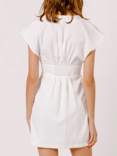 Peak Show White Mini Dress | Sassy Shortcake | sassyshortcake.com Show Dress, Show White, Button Dress, Mini Fashion, White Mini Dress, Bridal Wedding, Wedding Events, Button Downs, Dresses For Work