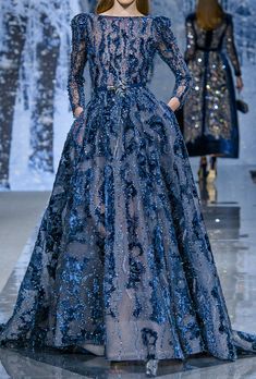 beauty in the air — confessionsofabollywoodgirl: Ziad Nakad Fall 2017... Gala Dresses Long Formal Gowns, Gala Dresses Long Formal, Navy Dress Formal, Gala Dresses Long, Long Navy Dress, Dresses Long Formal, Long Formal Gowns, Soiree Dress