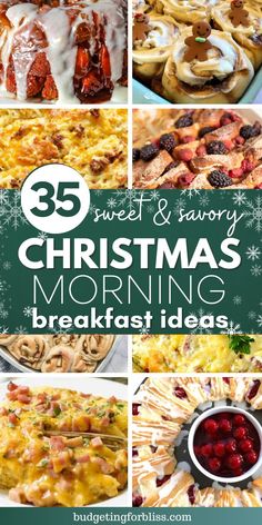 Start your Christmas morning with these sweet and savory breakfast ideas. These easy-to-make breakfast recipes are perfect for a family brunch or cozy Christmas morning at home. Enjoy a more relaxing holiday with these simple and hearty Christmas morning breakfasts. Find easy casserole ideas that you can make-ahead of time as well as cinnamon rolls, French toast bakes and more. Christmas Breakfast Snack Ideas, Christmas Breakfast Ideas Overnight, Christmas Breakfast Ideas Make Ahead Cinnamon Rolls, Work Christmas Breakfast Ideas, Brunch Foods For Christmas, Easy Christmas Morning Breakfast Casserole, Morning Christmas Breakfast, Savory Breakfast Casserole Christmas Morning, Easy Breakfast For Christmas Morning