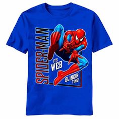 A to Z Shop Our eBay Store About Us Contact Us Add to Favorite Sellers Marvel Spiderman Boy's 100% Cotton "Thwip It Good" Blue T-Shirt Product Information: 100% Cotton Short Sleeve Crew Neck Silk Screen Print Model # V6573JS Machine Wash With Like Colors  728543-7    Payment   After winning an item in auction or completing a Buy-It-Now purchase you must use our secured checkout system. Please click the checkout icon and follow the instructions. Check-Out Now! Click on the Check-out button and Yo Blue Graphic Tee With Character Print, Blue Character Print Graphic Tee, Blue Pre-shrunk T-shirt For Fan Merchandise, Blue Shirt With Logo For Fan Merchandise, Blue Logo Print Shirt For Fan Merchandise, Blue Logo Print Shirt For Fans, Spiderman Web, Spiderman Kids, Boys Prints