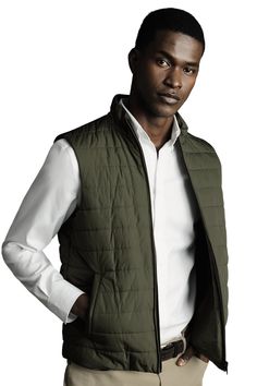 3 In 1 Rain Jacket With Detachable Vest Lining: 55% polyester, 45% viscose Detachable quilted Vest in 100% polyester Model is wearing a size 40R Model's Height: 188cm/ 6'2 Charles Tyrwhitt, Quilted Vest, Olive Green, Rain Jacket, Nordstrom, Size Small, Green, How To Wear