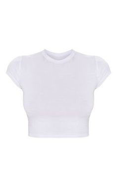 White Short Sleeve Crop Top, White Basic Shoes, Crop Tops Short Sleeve, White Athleisure T-shirt For Spring, White Cropped T-shirt With Logo Print For Spring, Spring White Cropped T-shirt With Logo, White Sporty Cropped T-shirt For Spring, White Short Sleeve Cropped T-shirt For Sports, White Cotton Cropped T-shirt