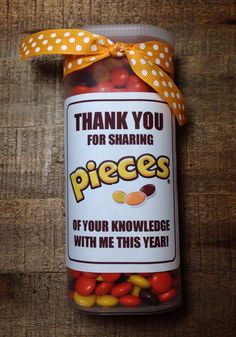 thank you for sharing pieces of your knowledge with me this year, in a jar