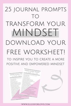 Do you struggle with negative thoughts? If you’re ready to transform your mindset, access the free journal prompts to help you work through the thoughts that are holding you back from living life to its fullest.  These journal prompts will re-direct your mind so that you can release the thoughts that hold you back from living your true potential.  //mindset, personal development, self development, self improvement, self-help, personal improvement, personal growth Mindset Journal Prompts, Mindset Journal, Post Grad Life, Development Plan, Personal Development Plan, Personal Improvement, Manifestation Board, Love Tips, Mindset Quotes