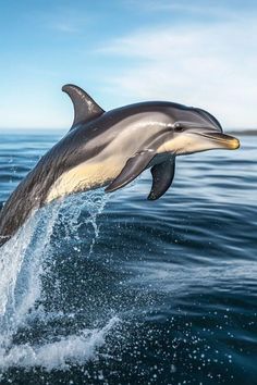 a dolphin jumping out of the water