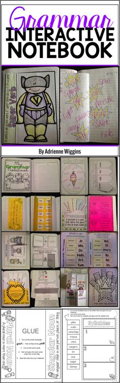 an interactive notebook with pictures and writing on it