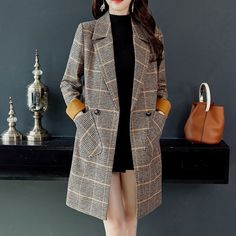 Mode Mantel, Summer Plaid, Wool Winter Coat, Long Coats, Long Sleeves Coats, Vintage Winter, Woolen Coat, Women's Flats, Mongolia