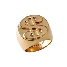 14kt Gold Plate Dollar Sign Signet Ring Available in sizes 6, 7, and. 8 Gold Symbolic Rings For Formal Occasions, Symbolic Gold Rings For Formal Occasions, Gold Symbolic Initial Ring For Formal Occasions, Dollar Sign, Money Sign, Jewelry Lookbook, 14kt Gold, Signet Ring, Cross Necklace