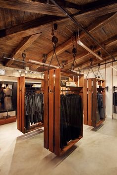 the inside of a men's clothing store