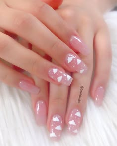 Beauty Hacks Nails, Asian Nails, Cute Simple Nails, Blush Nails, Nail Nail, Nail Art Ideas, Nail Inspiration