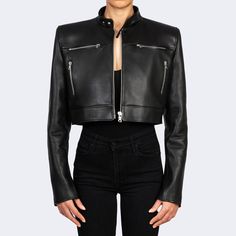 The Petite Parker Custom Leather Jackets, Leather Lounge, Custom Jacket, Classic Silhouette, Leather Care, Custom Leather, Fur Collars, Fur Jacket, Silver Hardware