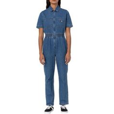 Dickies Houston Denim Jeans Coverall Jumpsuit. Brand New With Tags. Avail In Size S, M, L Casual Denim Blue Short Sleeve Overalls, Denim Overalls With Relaxed Fit And Short Sleeves, Casual Fitted Shortalls For Workwear, Fitted Casual Shortalls For Work, Blue Utility Jumpsuit With Relaxed Fit, Blue Relaxed Fit Utility Jumpsuits And Rompers, Blue Utility Jumpsuits And Rompers With Relaxed Fit, Blue Relaxed Fit Utility Jumpsuit Or Romper, Blue Relaxed Fit Denim Jumpsuit In Utility Style