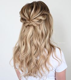 Bridemaids Hairstyles, Braided Half Updo, Long Hair Updo, Half Updo, Half Up Half Down Hair, Half Up Hair