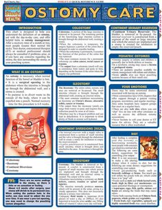 an ostomy care poster with pictures of stomachs and the words, which are also