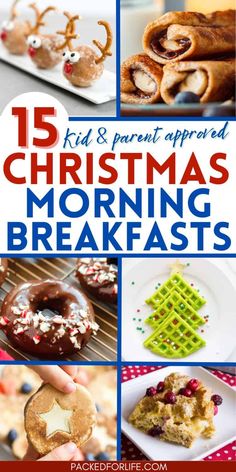 christmas morning breakfasts with text overlay